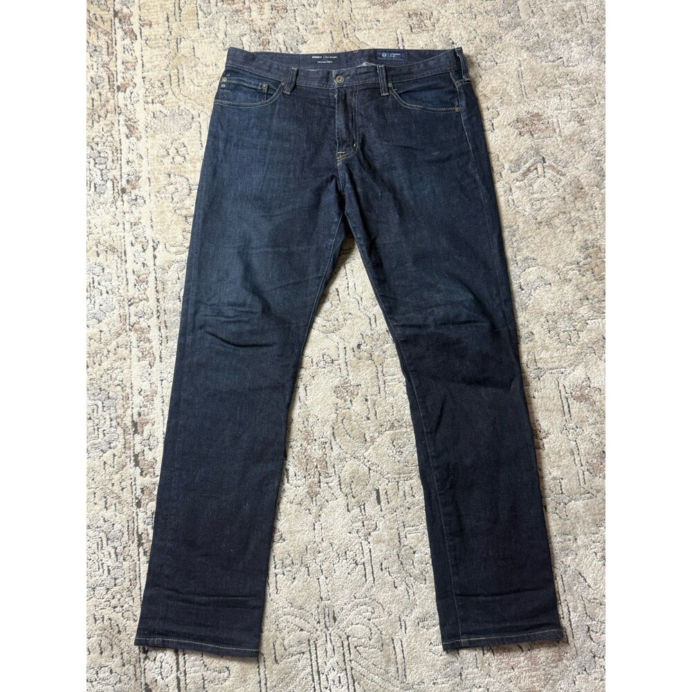AG Adriano Goldschmied Everett Slim Straight Jeans Men 34x32 dark Wash